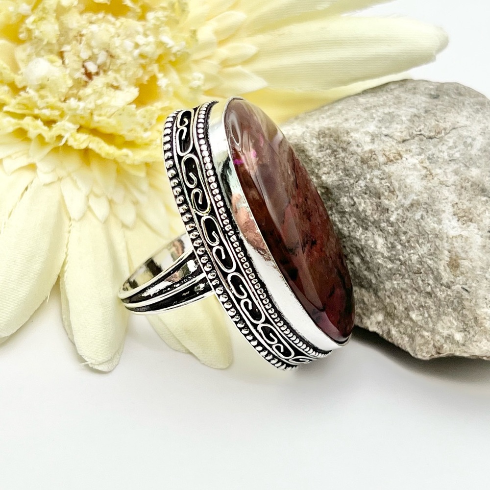 DENTRITE OPAL RING - Picture 3 of 9